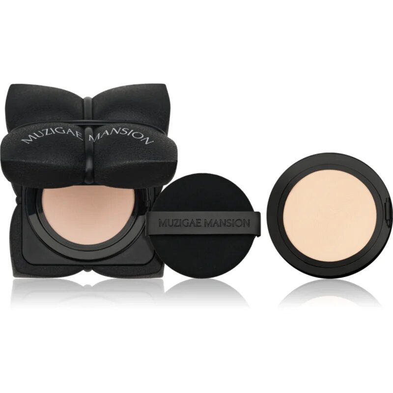 MUZIGAE MANSION Sleek Matt Cushion дълготраен грим в гъбичка SPF 50+ + резервен пълнител цвят N21 2x15 гр.