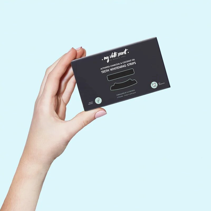 My White Secret Charcoal and Coconut Oil избелващи ленти за зъби 14 бр.