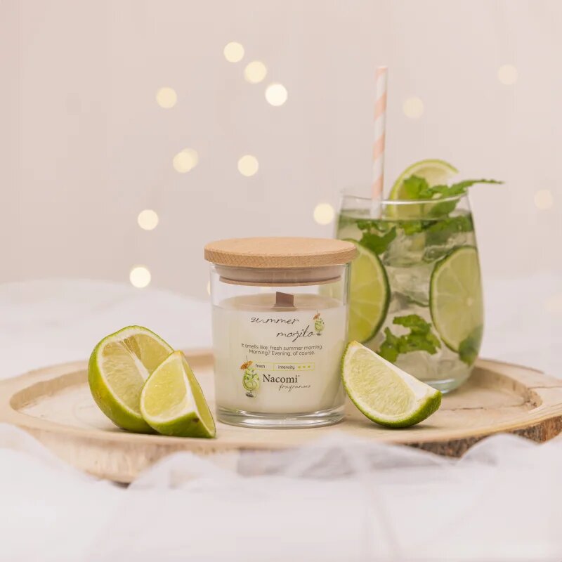 Nacomi Soy Candle Home Fragrances ароматна свещ с дървен фитил 140 гр.