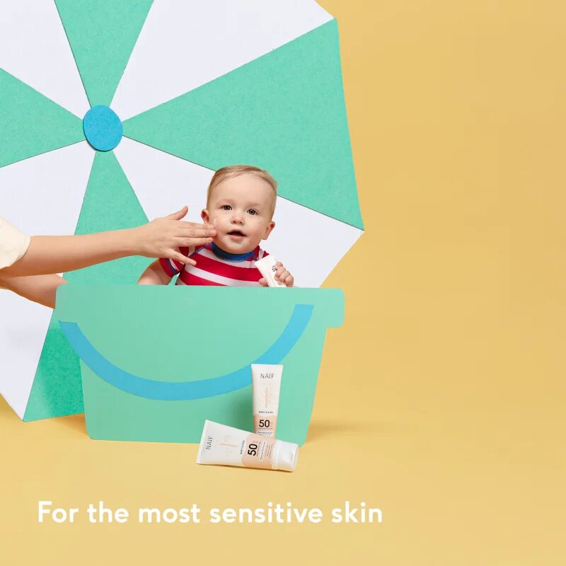 Naif Baby & Kids Mineral Sunscreen SPF 50 слънцезащитни продукти за бебета и деца SPF 50 100 мл.