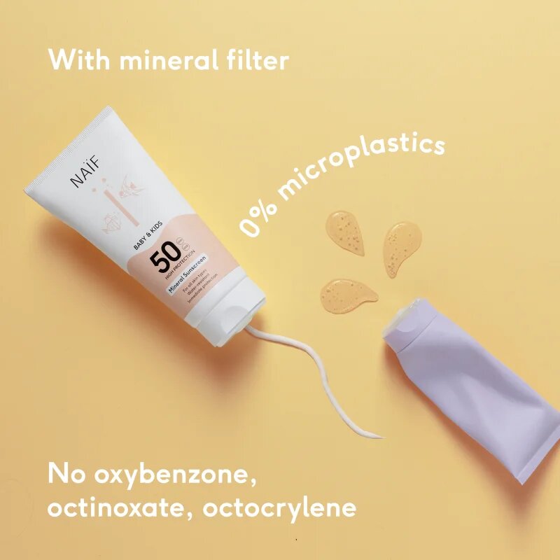 Naif Baby & Kids Mineral Sunscreen SPF 50 слънцезащитни продукти за бебета и деца SPF 50 100 мл.