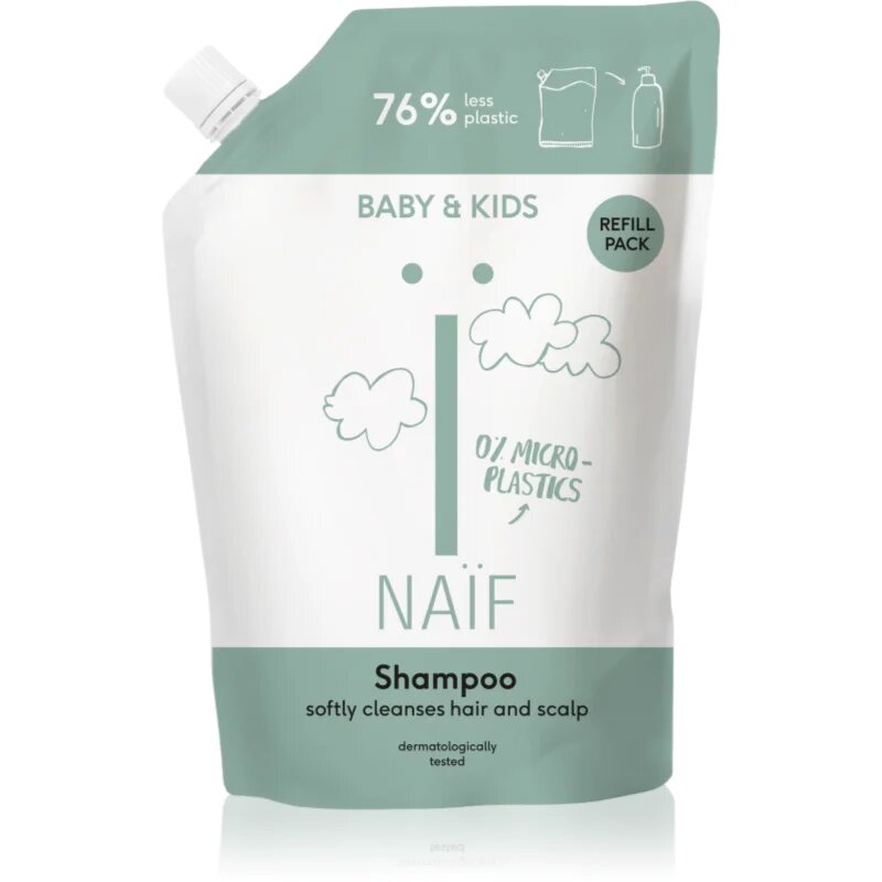 Naif Baby & Kids Shampoo подхранващ шампоан за деца от раждането им резервен пълнител 500 мл.
