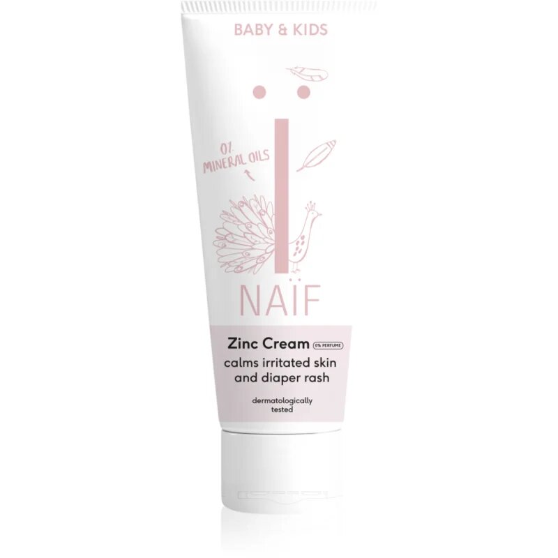 Naif Baby & Kids Zinc Cream крем против подсичане за деца от раждането им без парфюм 75 мл.