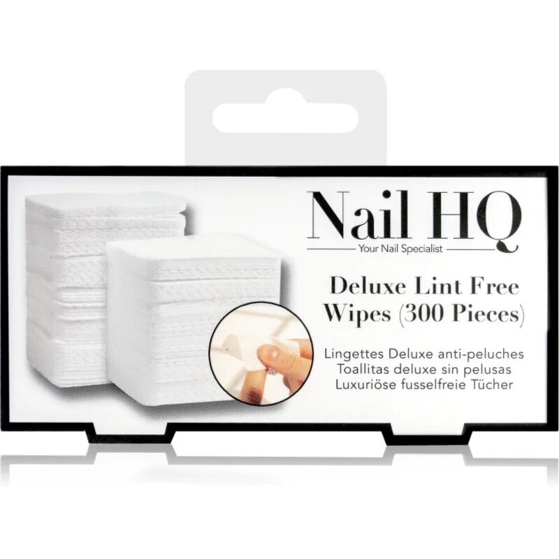 Nail HQ Deluxe Lint Free Wipes почистващи тампони за нокти 300 бр.
