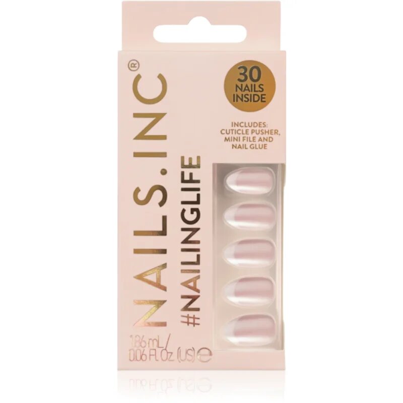 Nails Inc. #NailingLife Press-On Nails Изкуствени нокти цвят All Out Olivia Glaze 33 бр.