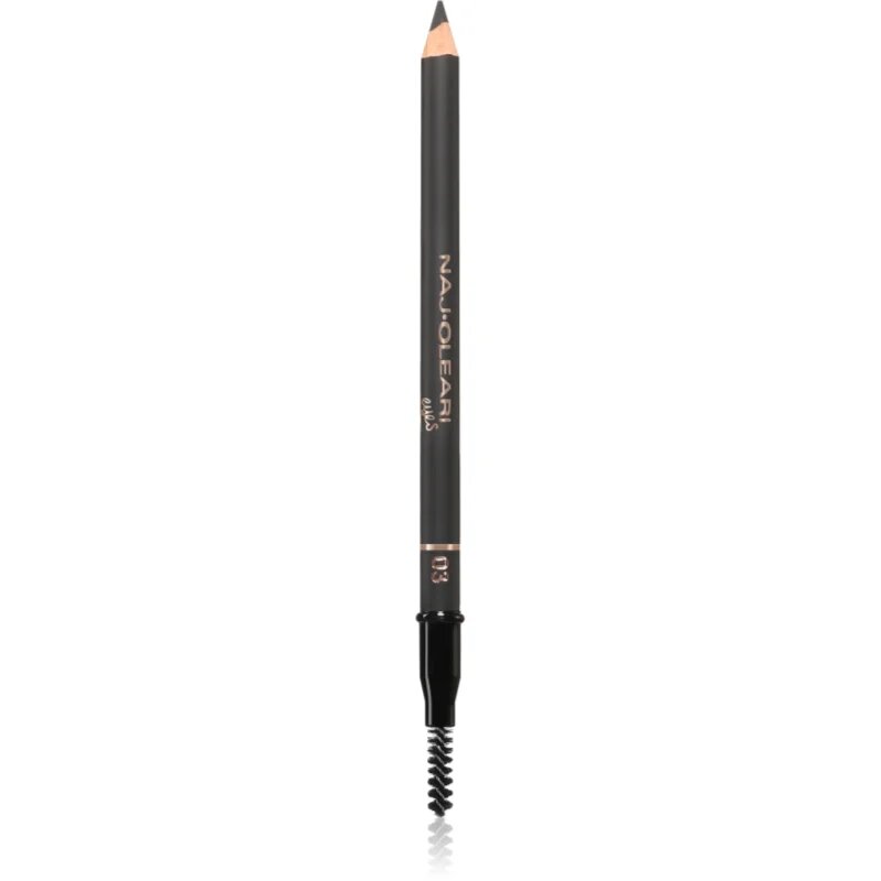 Naj Oleari Fill-in Brow Pencil молив за вежди с четка за жени 03 Dark Brown 1.1 гр.