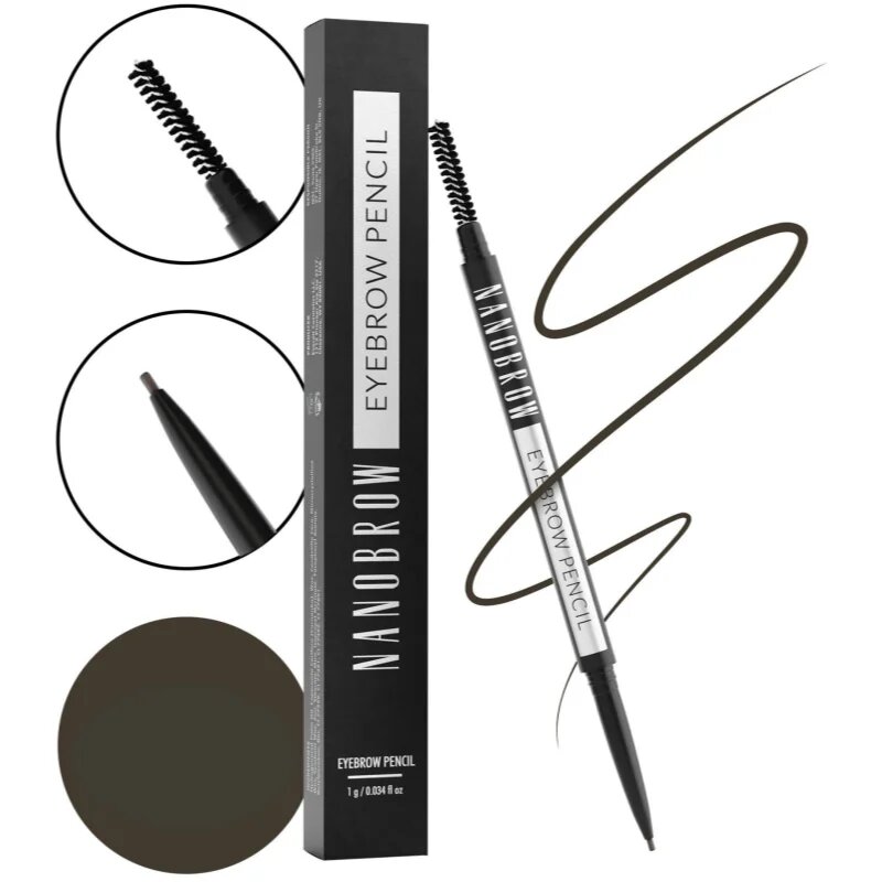 Nanobrow Eyebrow Pencil молив за вежди цвят Dark Brown 1 гр.