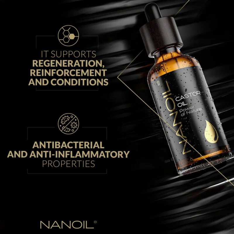 Nanoil Castor Oil рициново олио за лице тяло и коса 50 мл.