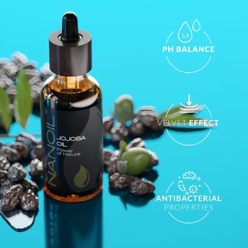 Nanoil Jojoba Oil олио от жожоба за лице тяло и коса 50 мл.