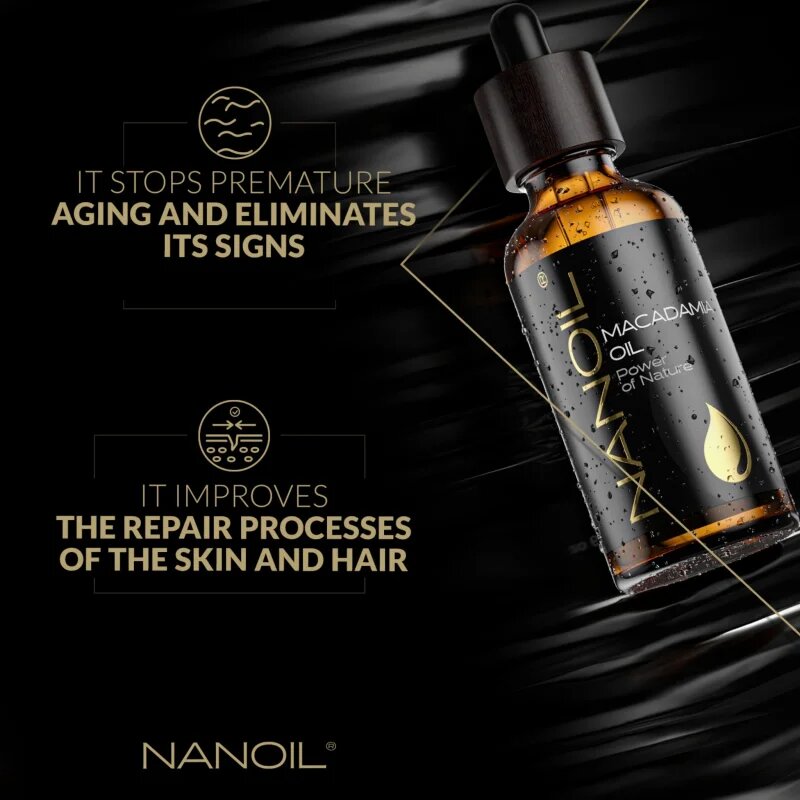 Nanoil Macadamia Oil олио от макадамия за лице тяло и коса 50 мл.