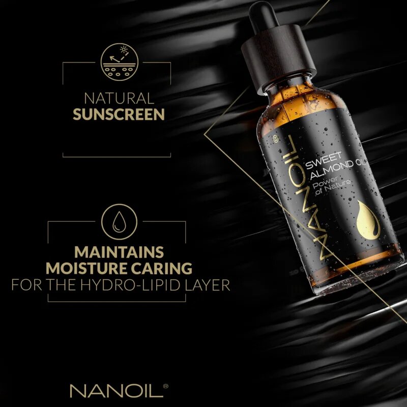 Nanoil Sweet Almond Oil бадемово олио за лице тяло и коса 50 мл.