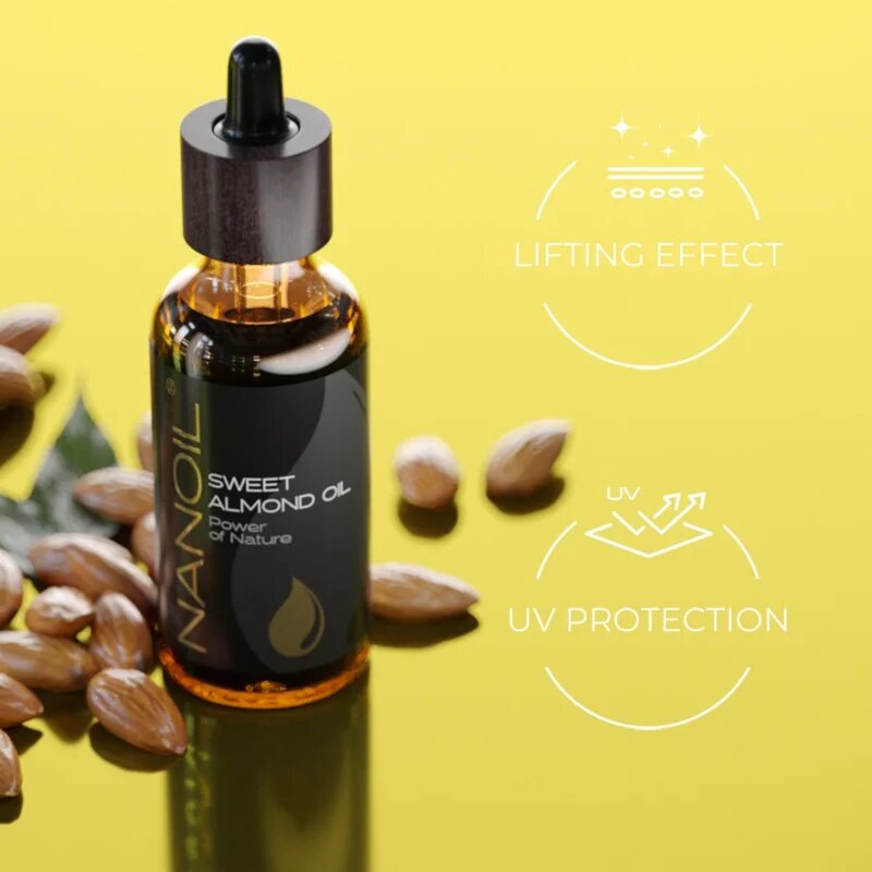 Nanoil Sweet Almond Oil бадемово олио за лице тяло и коса 50 мл.