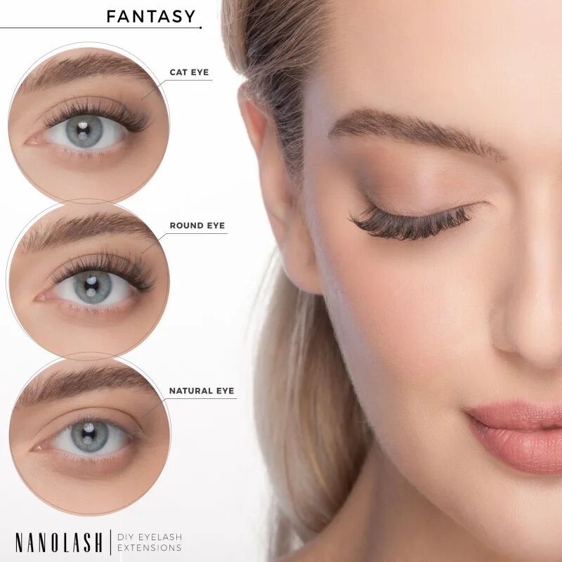 Nanolash DIY Eyelash Extensions комплект за домашно удължаване на миглите Fantasy 36 бр.