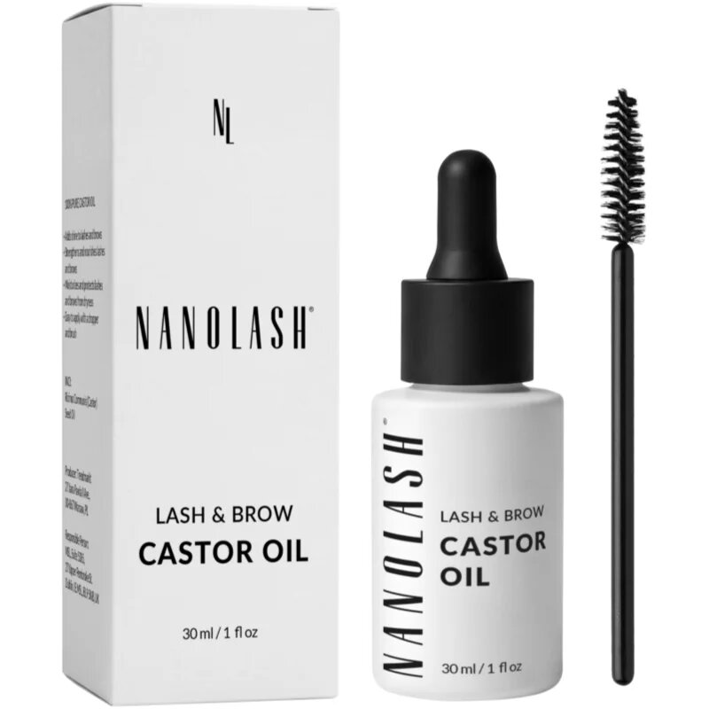 Nanolash Lash & Brow Castor Oil студено пресовано рициново масло за мигли и вежди 30 мл.