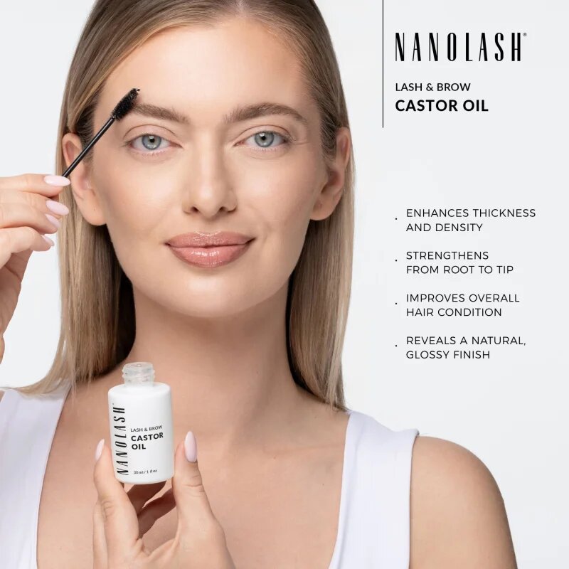 Nanolash Lash & Brow Castor Oil студено пресовано рициново масло за мигли и вежди 30 мл.