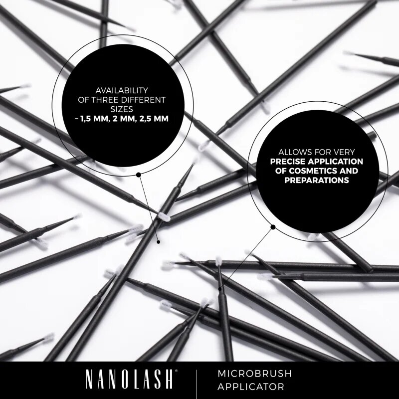Nanolash Microbrush четчица за мигли 15 mm 100 бр.
