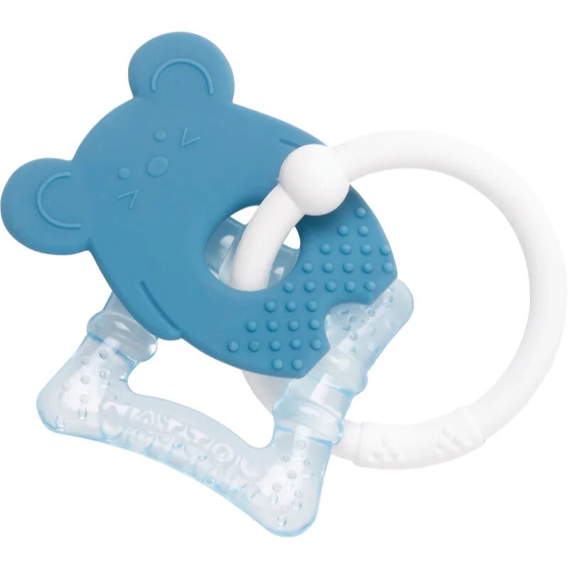 NATTOU Teether With Cooling Part гризалка с охлаждащ ефект Blue Mouse 3 m+ 1 бр.