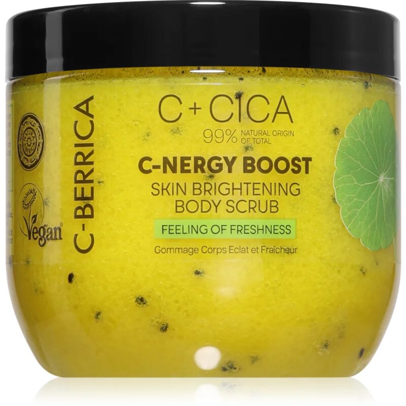 Natura Siberica C + CICA C - NERGY BOOST озаряващ пилинг за тяло с витамин С 200 мл.