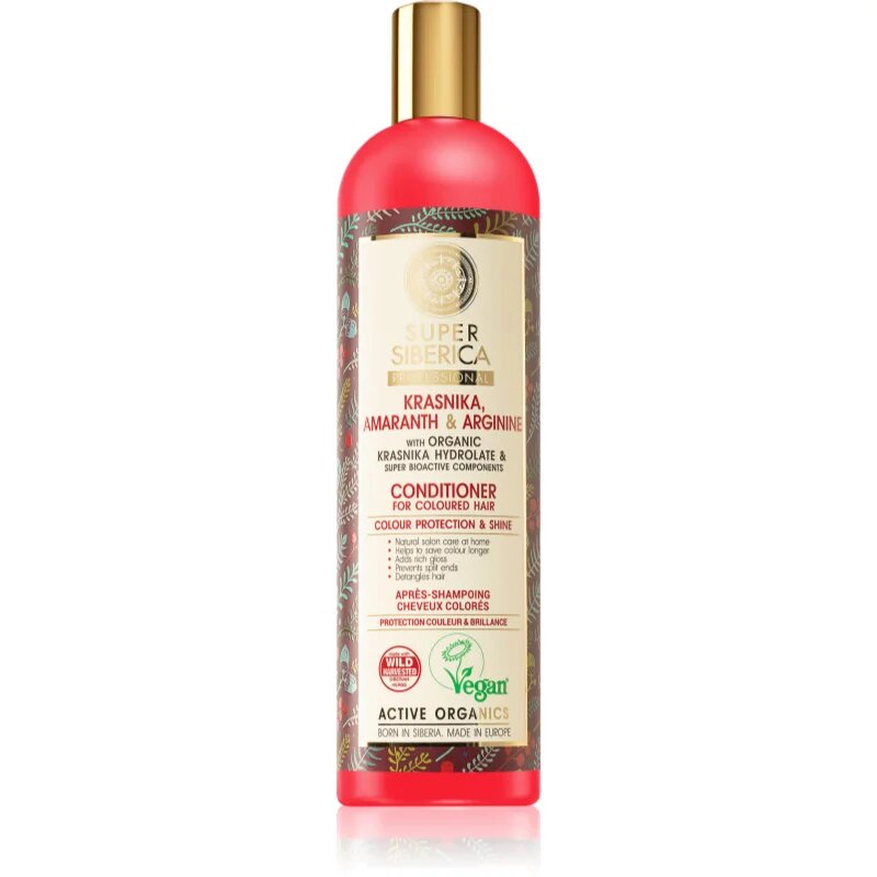 Natura Siberica Krasnika Amaranth & Arginine подхранващ балсам за боядисана коса 400 мл.