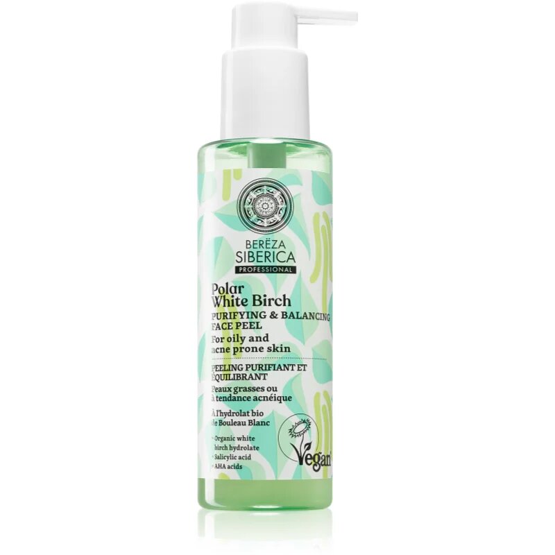 Natura Siberica Polar White Birch почистващ пилинг гел за мазна и проблемна кожа 145 мл.