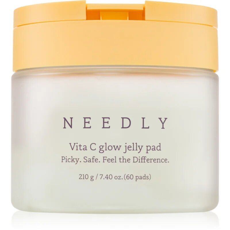 NEEDLY Vita C Glow Jelly Pad почистващи тампони за озаряване на лицето с витамин С 60 бр.