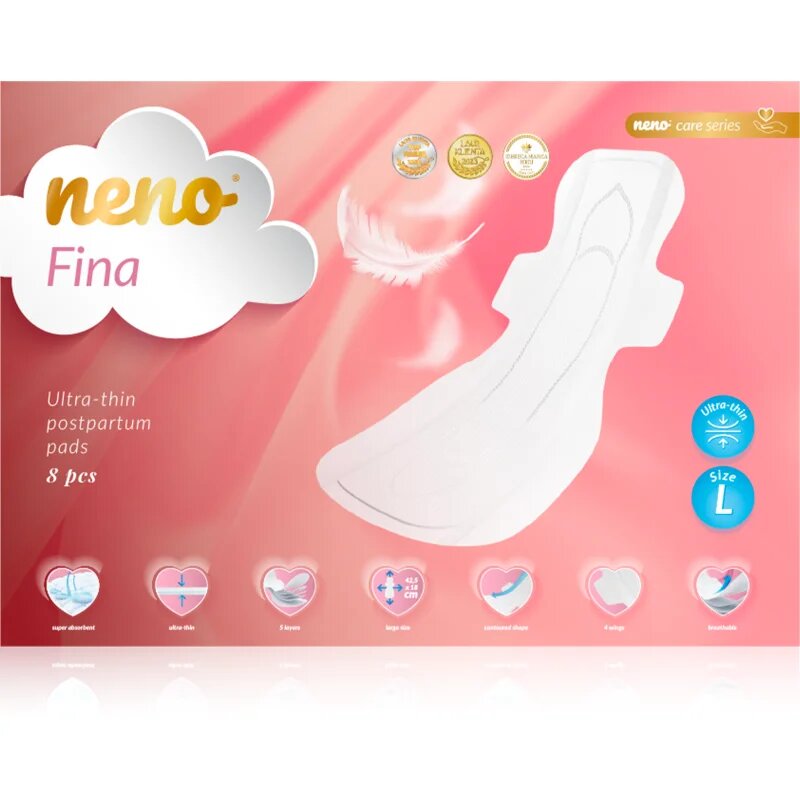 NENO Fina дамски превръзки за след раждане размер L Ultra-thin 8 бр.