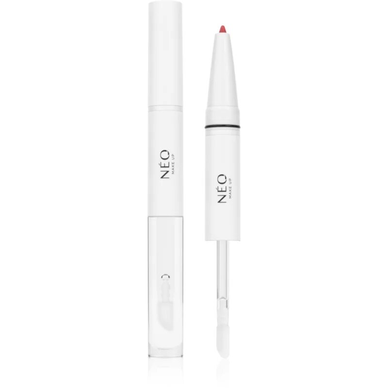 NEO MAKE UP Intense Serum 2in1 Lipliner & Lipgloss контуриращ молив и гланц за устни цвят 01 Bold Red 1 бр.