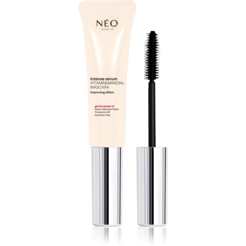 NEO MAKE UP Intense Serum Vitamin & Mineral Mascara подхранваща спирала за стимулиране растежа на миглите цвят Black 9 мл.