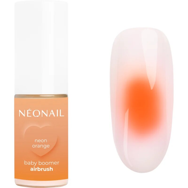 NeoNail Baby Boomer Airbrush цветна пудра за нокти цвят Neon Orange 5 гр.
