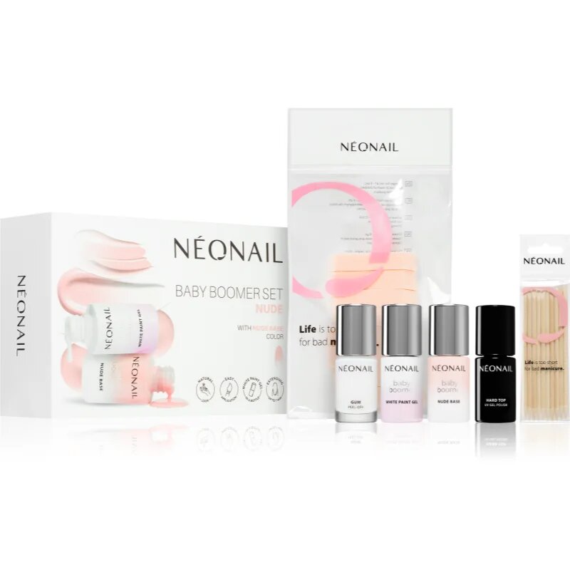 NeoNail Baby Boomer Set Nude комплект за перфектен маникюр цвят Nude