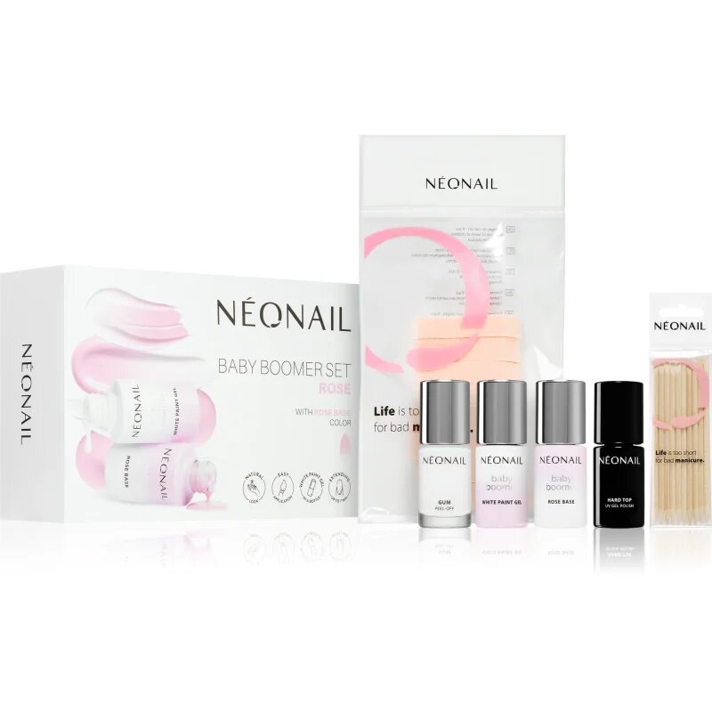 NeoNail Baby Boomer Set Rose комплект за перфектен маникюр цвят Rose 1 бр.
