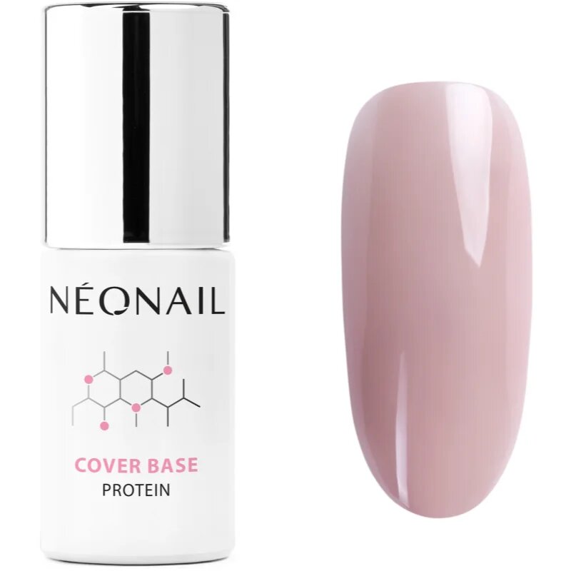 NeoNail Cover Base Protein основен лак за нокти с гел цвят Soft Nude 72 мл.