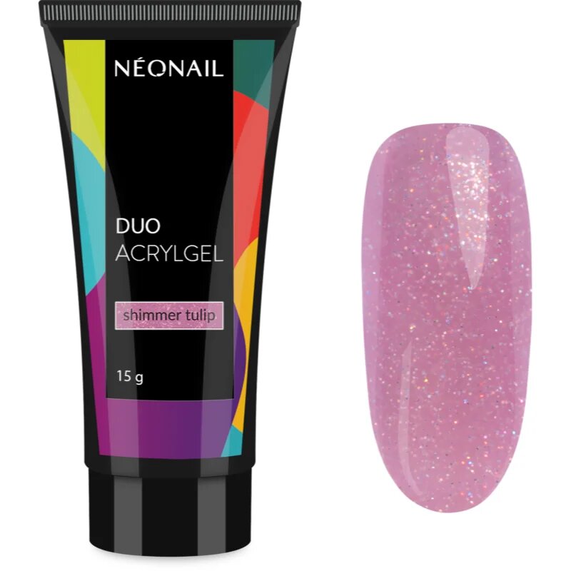 NeoNail Duo Acrylgel Shimmer Tulip гел за гел и акрилни нокти 15 гр.