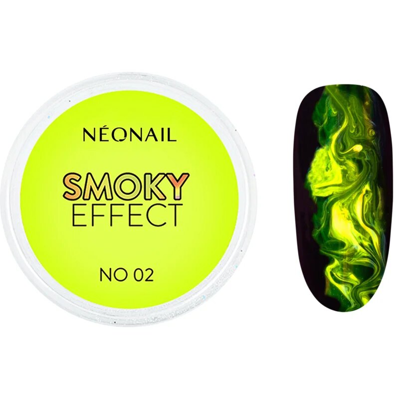 NeoNail Effect Smoky цветна пудра за нокти цвят No. 02 Yellow 2 гр.
