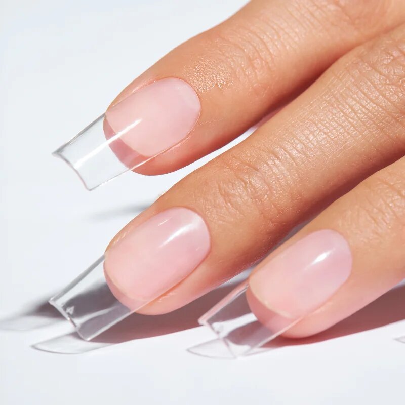 NeoNail Flexi Tips Invisible Изкуствени нокти тип 02 Clear Square 300 бр.