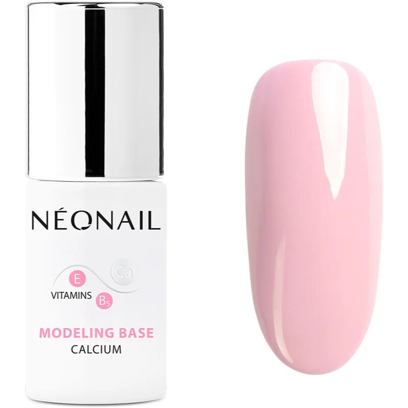 NeoNail Modeling Base Calcium основен лак за нокти с гел с калций цвят Blush Boomer 72 мл.