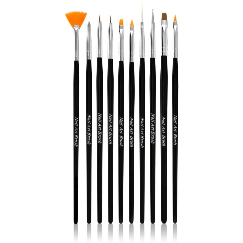 NeoNail Nail Art Brushes комплект четки за нокти 10 бр.