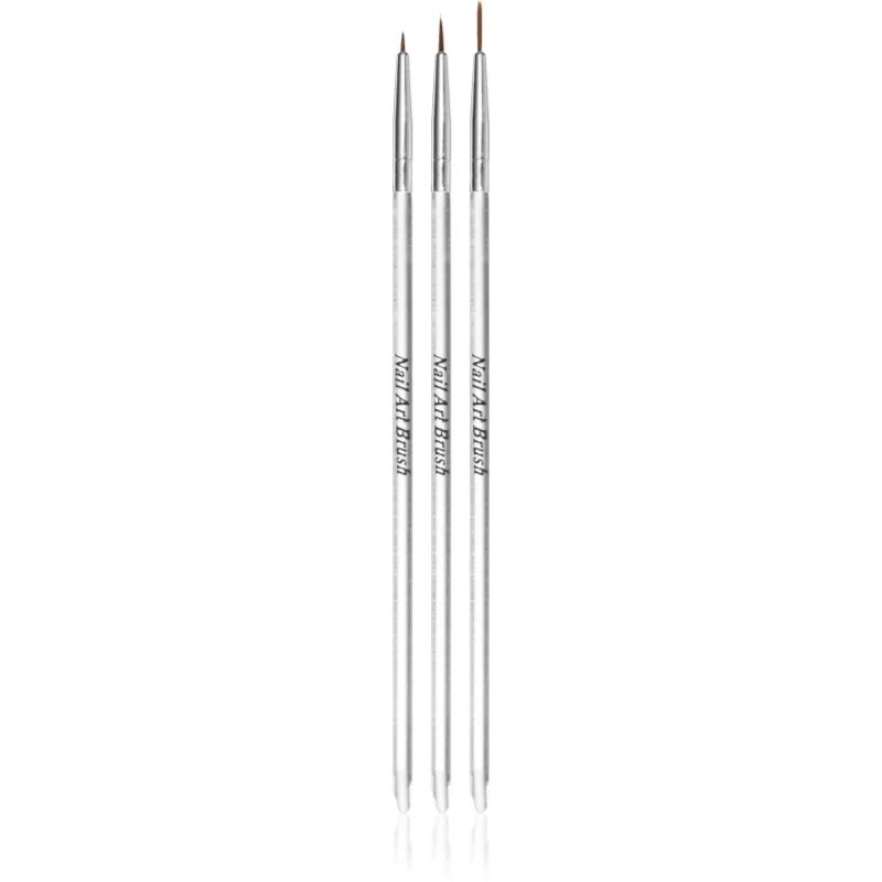 NeoNail Nail Art Brushes комплект четки за нокти 3 бр.