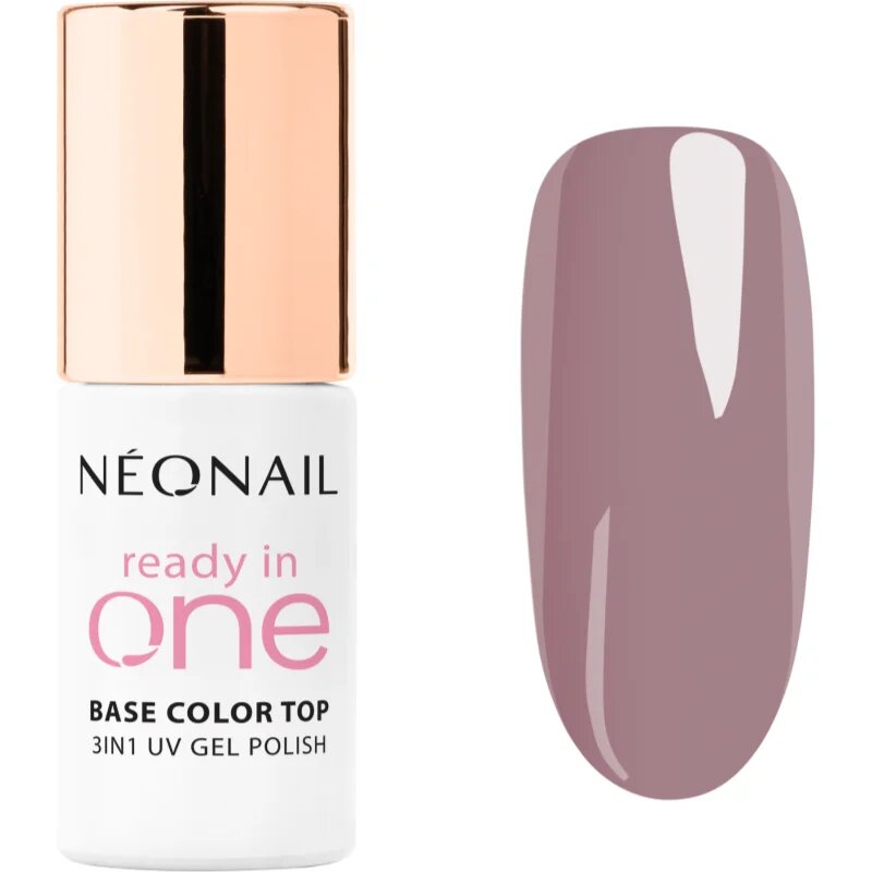 NeoNail Ready In One 3in1 UV Gel Polish гел лак за нокти с диамантен прах цвят 08 One Mauve 7.2 мл.