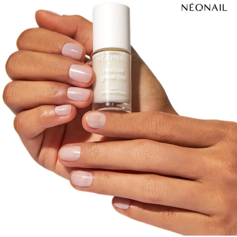 NeoNail Rescue Glow Tint 3in1 Nail Conditioner подхранващ лак за нокти цвят Milky White 7.2 мл.