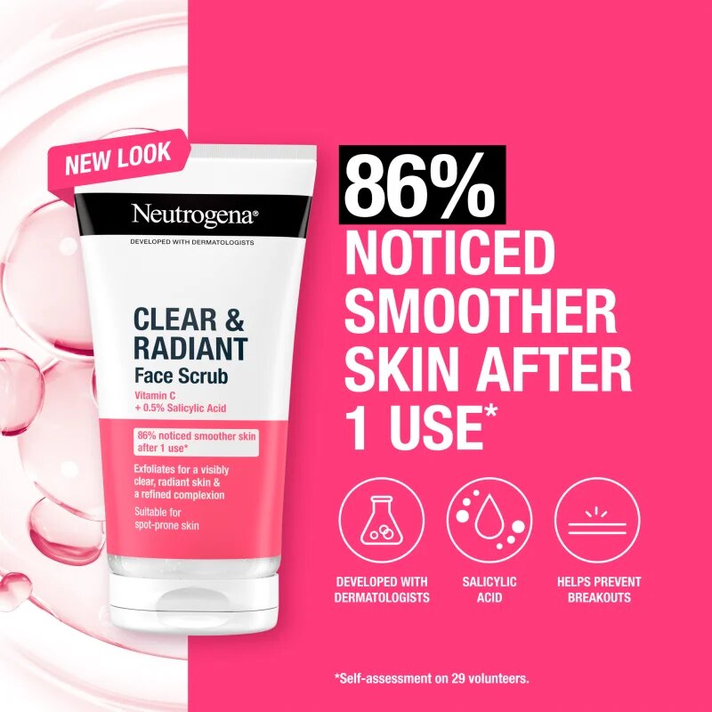 Neutrogena Clear & Radiant пилинг 150 мл.