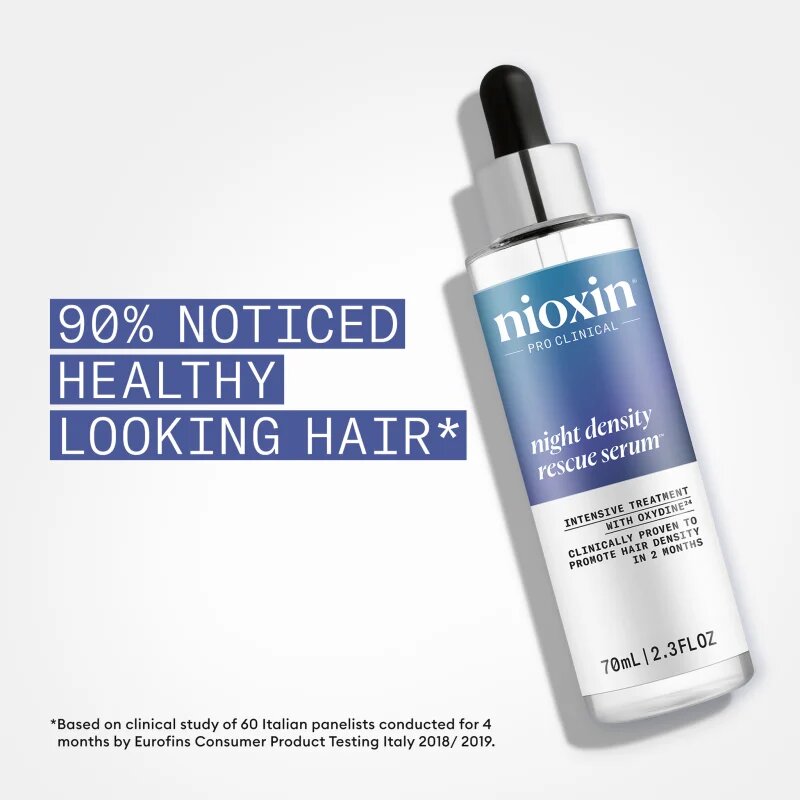 Nioxin Night Density Rescue Serum нощна грижа за разредена коса 70 мл.