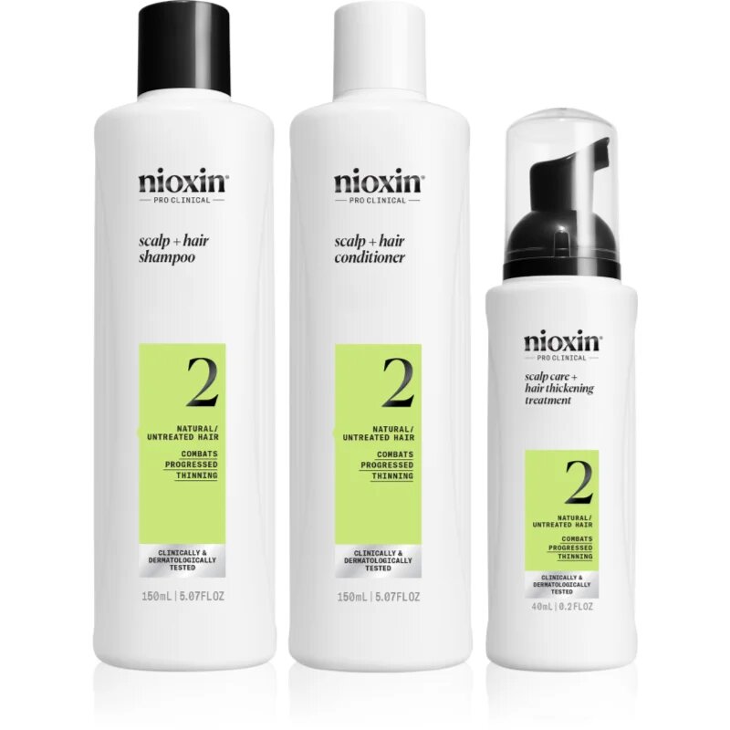 Nioxin System 2 подаръчен комплект за разредена коса 3 бр.