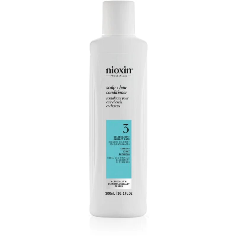 Nioxin System 3 Scalp + Hair Conditioner балсам за боядисана оредяваща коса 300 мл.