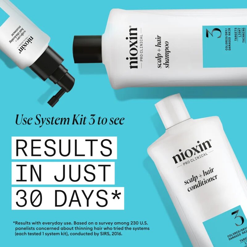 Nioxin System 3 Scalp + Hair Shampoo почистващ шампоан за боядисана и оредяваща коса 1000 мл.