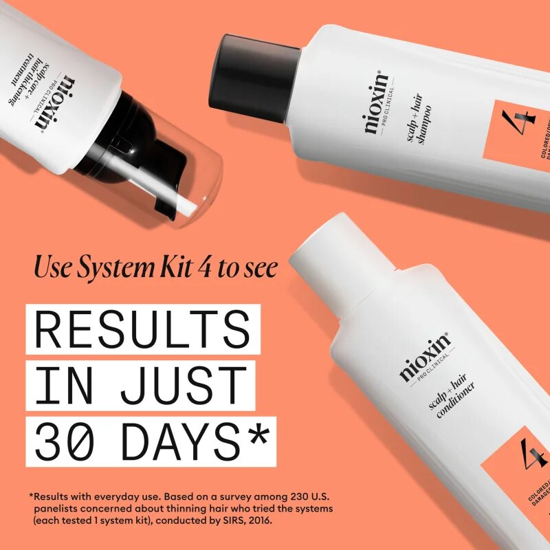 Nioxin System 4 Scalp + Hair Conditioner хидратиращ и подхранващ балсам за боядисана и увредена коса 300 мл.