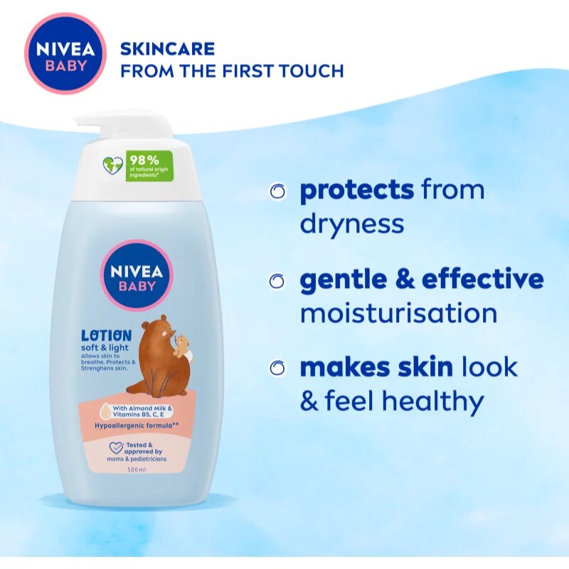 Nivea BABY хидратиращо мляко за тяло 500 мл.