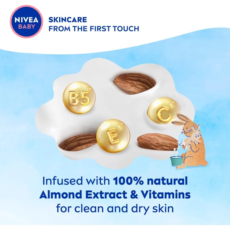 Nivea BABY Pure Water освежаващи мокри кърпички 57 бр.