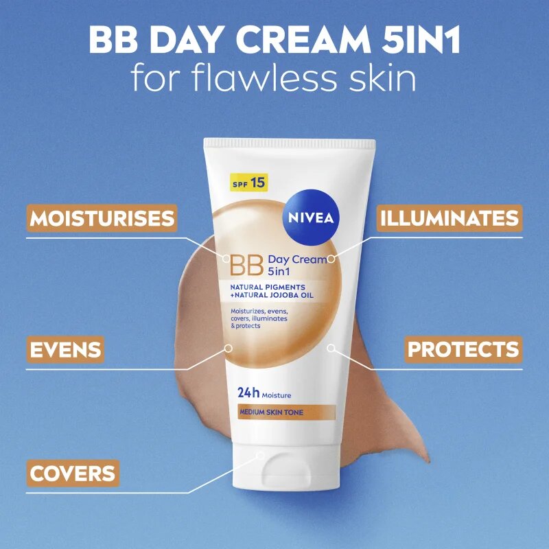Nivea BB Cream дневен крем цвят Medium 50 мл.