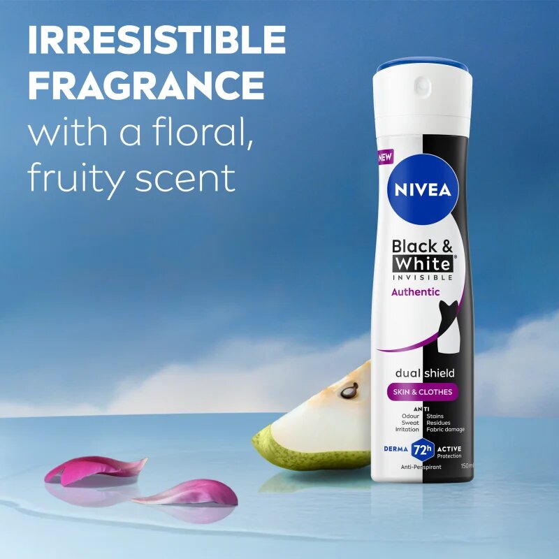 Nivea Black & White Authentic антиперспирант-спрей 72 ч. 200 мл.
